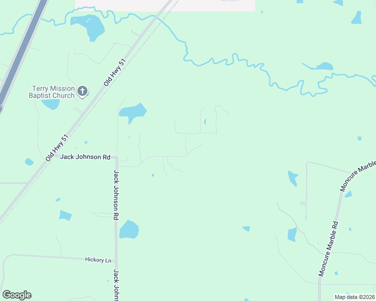 map of restaurants, bars, coffee shops, grocery stores, and more near 1091 Green Drive in Terry