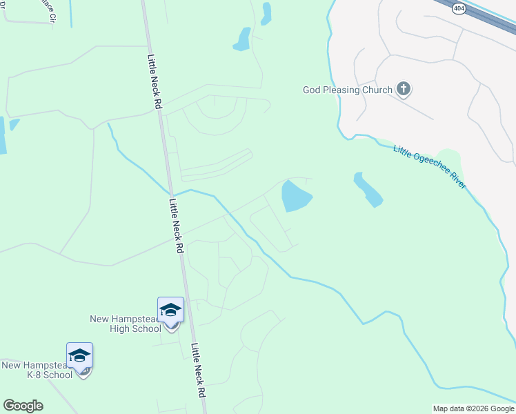 map of restaurants, bars, coffee shops, grocery stores, and more near Old Little Neck Road in Bloomingdale