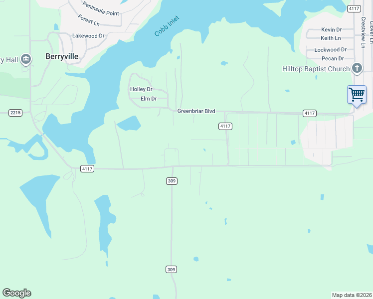 map of restaurants, bars, coffee shops, grocery stores, and more near 11740 Thousand Pines Circle in Frankston