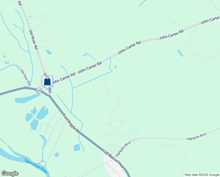 map of restaurants, bars, coffee shops, grocery stores, and more near 951 John Carter Road in Bloomingdale