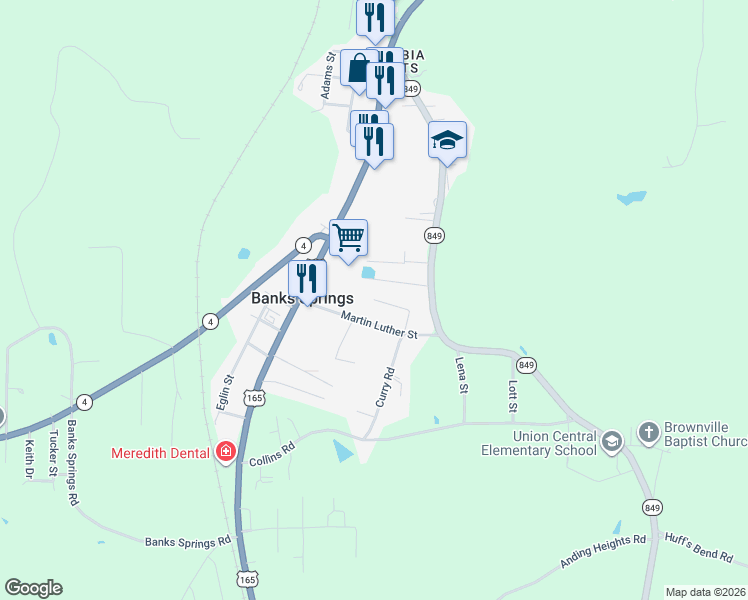 map of restaurants, bars, coffee shops, grocery stores, and more near 132 East Shephard in Columbia