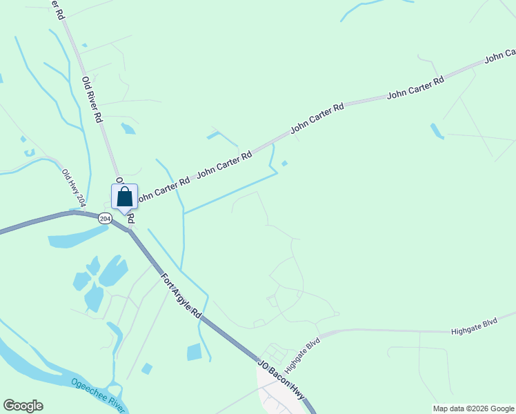 map of restaurants, bars, coffee shops, grocery stores, and more near 951 John Carter Road in Bloomingdale
