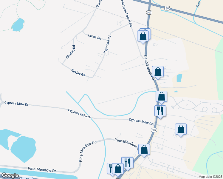 map of restaurants, bars, coffee shops, grocery stores, and more near 100 Clyde Alexander Way in Pooler