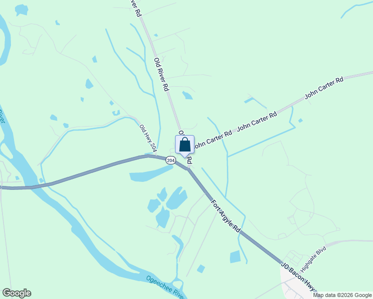 map of restaurants, bars, coffee shops, grocery stores, and more near 1113 John Carter Road in Bloomingdale