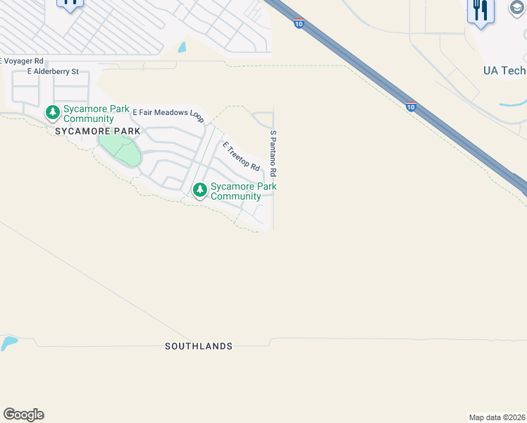 map of restaurants, bars, coffee shops, grocery stores, and more near 7869 East Big Meadow Drive in Tucson