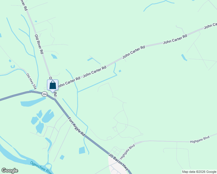 map of restaurants, bars, coffee shops, grocery stores, and more near 951 John Carter Road in Bloomingdale