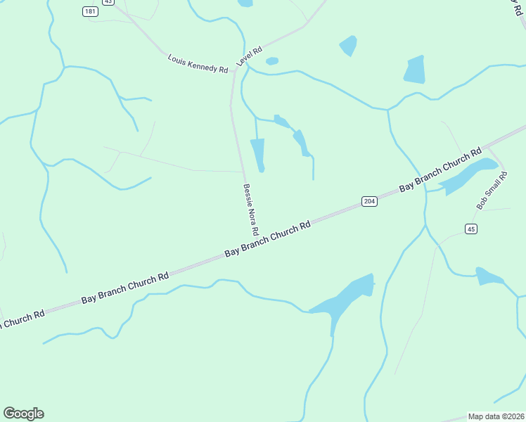 map of restaurants, bars, coffee shops, grocery stores, and more near 2821 Bay Branch Church Road in Claxton