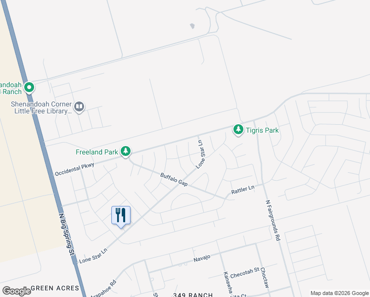 map of restaurants, bars, coffee shops, grocery stores, and more near 6911 Stetson Dr in Midland