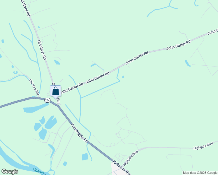 map of restaurants, bars, coffee shops, grocery stores, and more near 951 John Carter Road in Bloomingdale