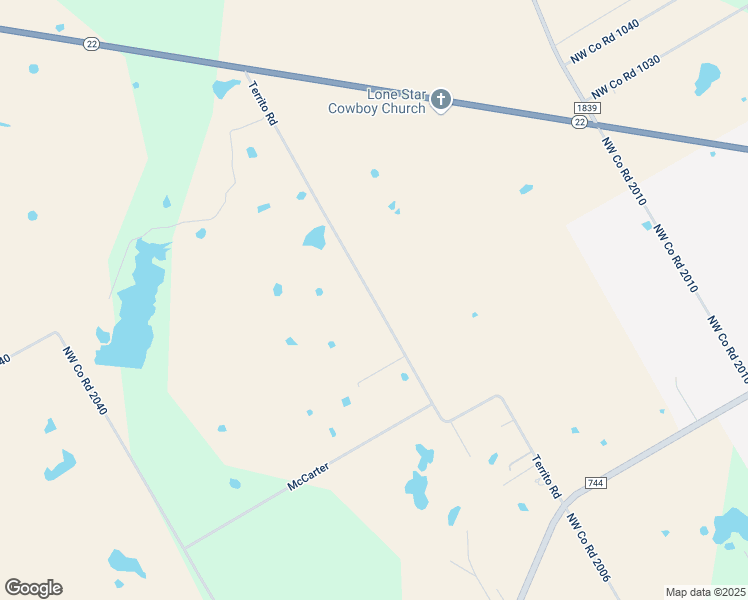 map of restaurants, bars, coffee shops, grocery stores, and more near 1411 County Road 2020 in Corsicana