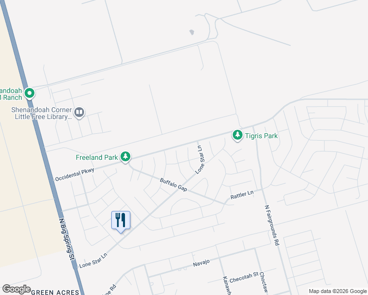 map of restaurants, bars, coffee shops, grocery stores, and more near 6911 Stetson Dr in Midland