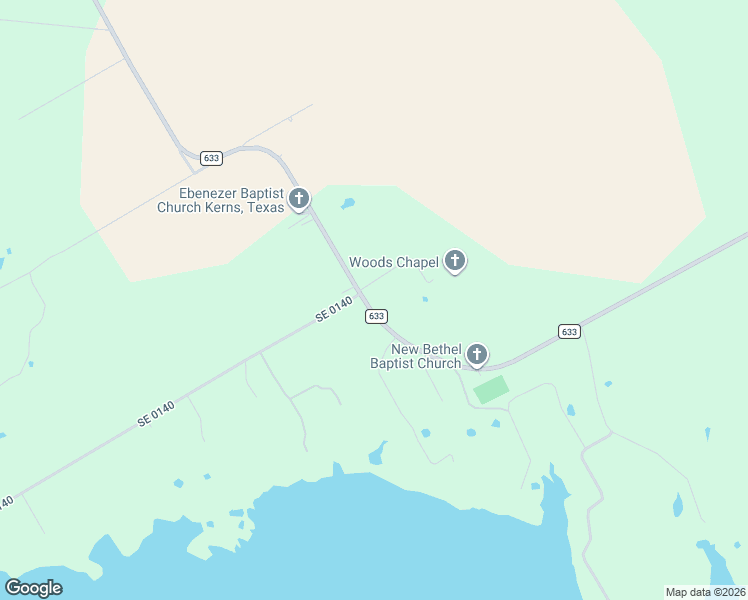 map of restaurants, bars, coffee shops, grocery stores, and more near 723 Farm to Market Road 633 in Kerens