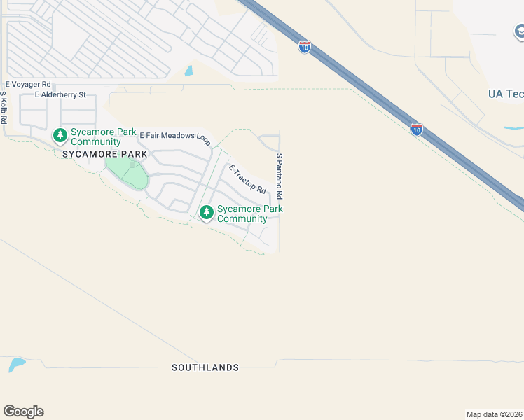 map of restaurants, bars, coffee shops, grocery stores, and more near 9255 South Tree House Lane in Tucson