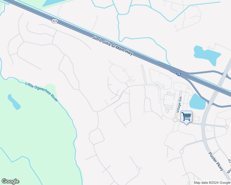 map of restaurants, bars, coffee shops, grocery stores, and more near 1 Ashstead Lane in Pooler