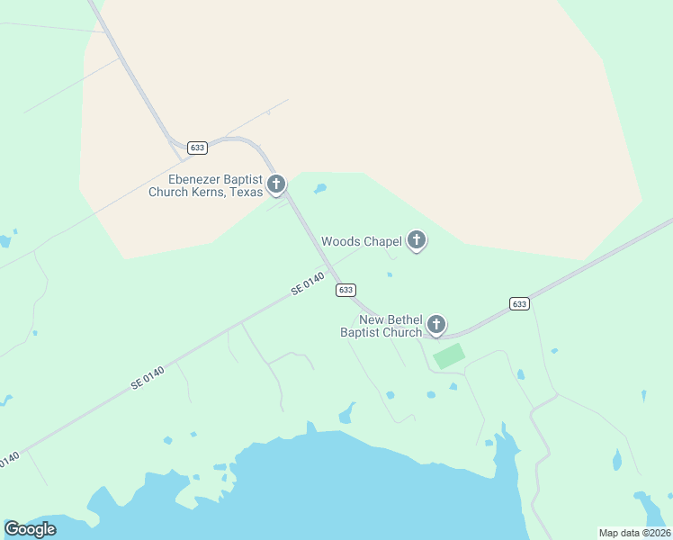 map of restaurants, bars, coffee shops, grocery stores, and more near 723 Farm to Market Road 633 in Kerens