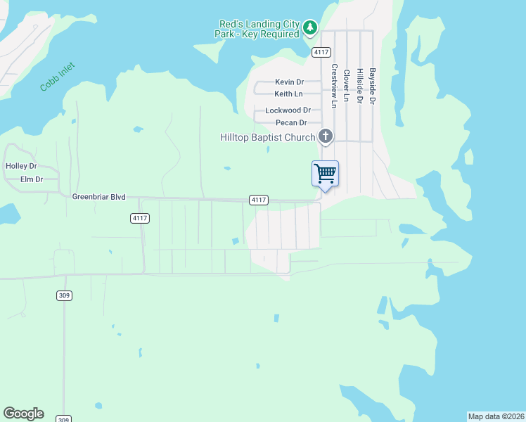 map of restaurants, bars, coffee shops, grocery stores, and more near 11575 Four Point Lane in Coffee City