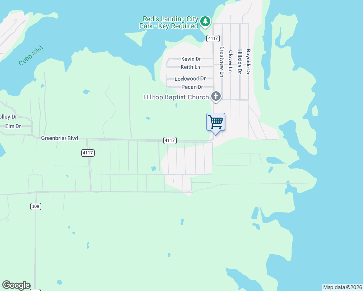 map of restaurants, bars, coffee shops, grocery stores, and more near 11544 Loop Drive in Frankston