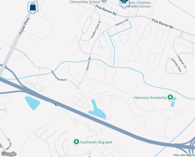map of restaurants, bars, coffee shops, grocery stores, and more near 109 Barrington Road in Pooler