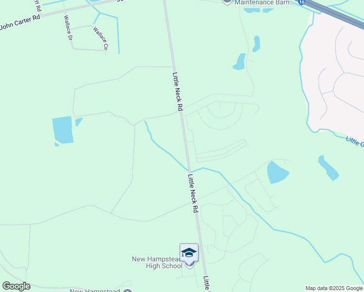 map of restaurants, bars, coffee shops, grocery stores, and more near 2553 Little Neck Road in Bloomingdale