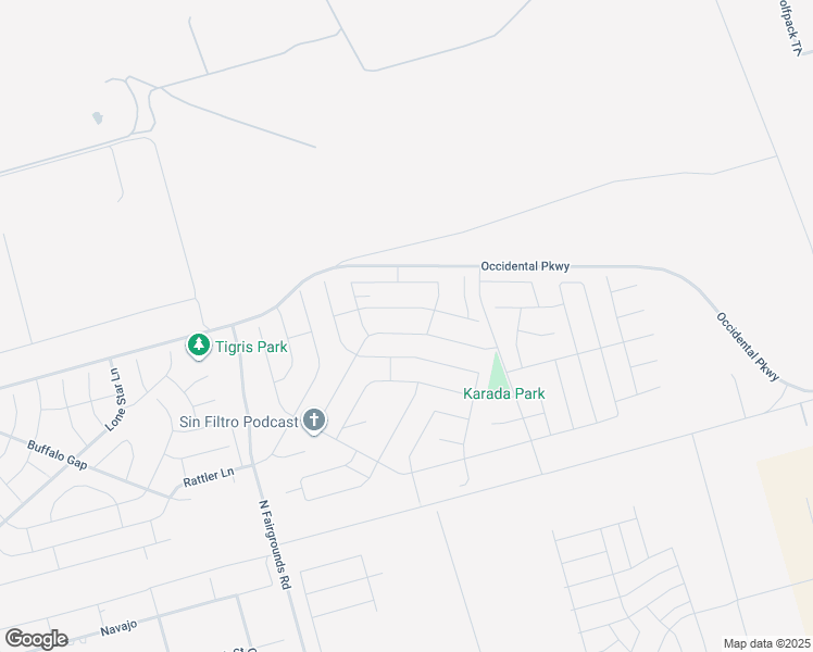 map of restaurants, bars, coffee shops, grocery stores, and more near Flatland Court in Midland