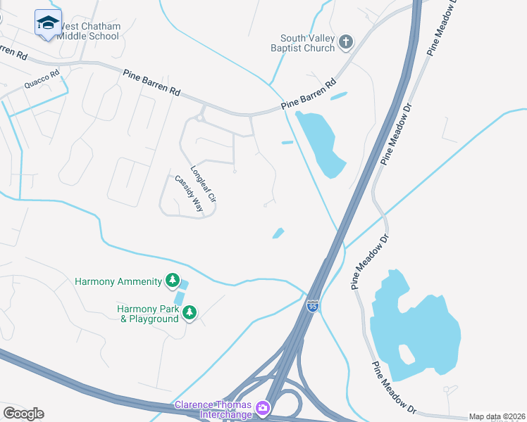 map of restaurants, bars, coffee shops, grocery stores, and more near 6 Cross Creek Court in Pooler