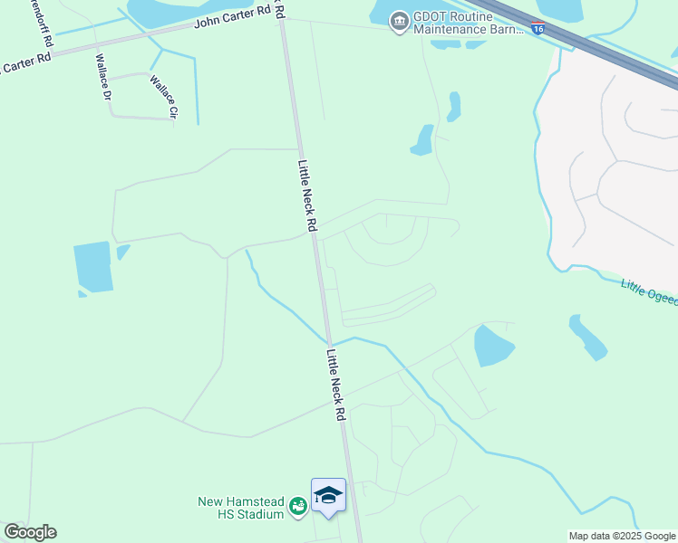 map of restaurants, bars, coffee shops, grocery stores, and more near 2553 Little Neck Road in Bloomingdale