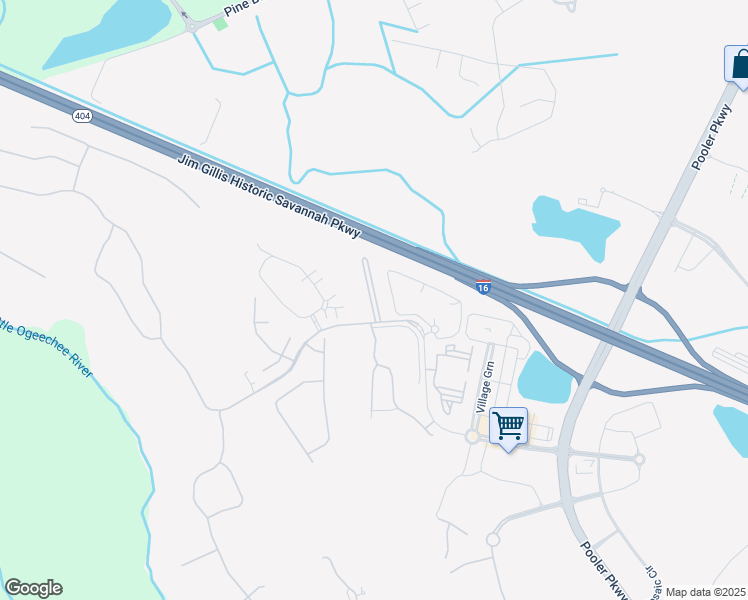 map of restaurants, bars, coffee shops, grocery stores, and more near 104 Danbury Court in Pooler