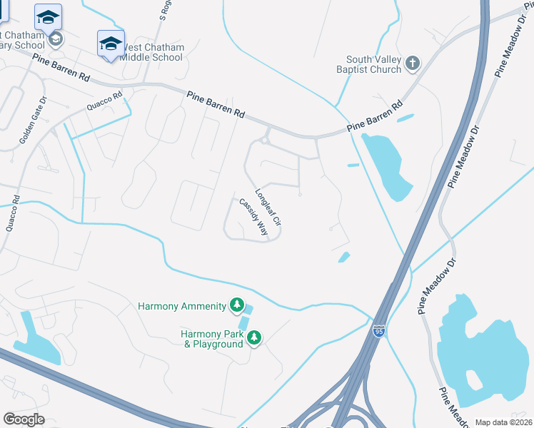 map of restaurants, bars, coffee shops, grocery stores, and more near 209 Longleaf Circle in Pooler