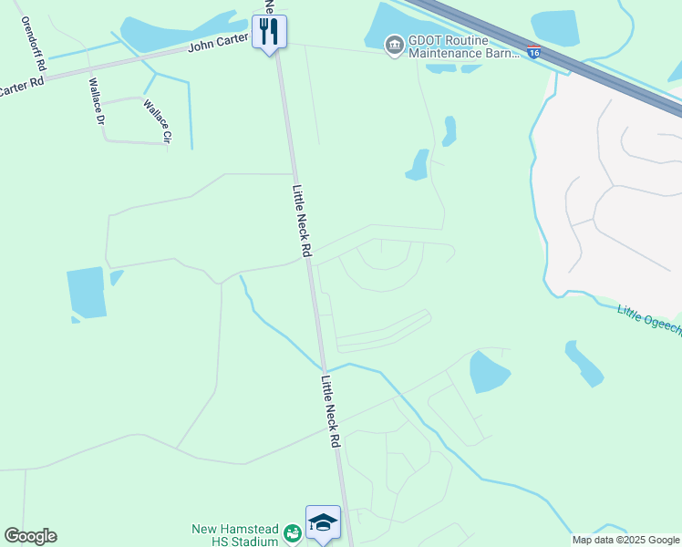map of restaurants, bars, coffee shops, grocery stores, and more near 104 Chilburn Circle in Bloomingdale