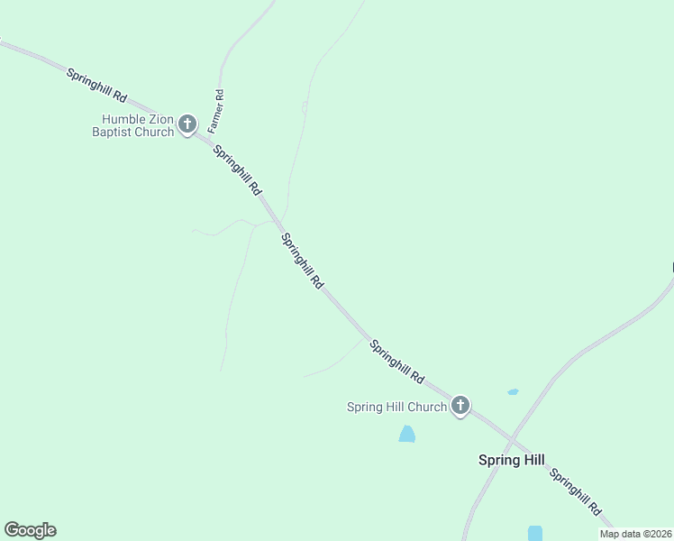 map of restaurants, bars, coffee shops, grocery stores, and more near 2687 Springhill Road in Midway