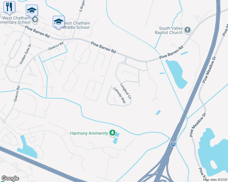 map of restaurants, bars, coffee shops, grocery stores, and more near 217 Cassidy Way in Pooler