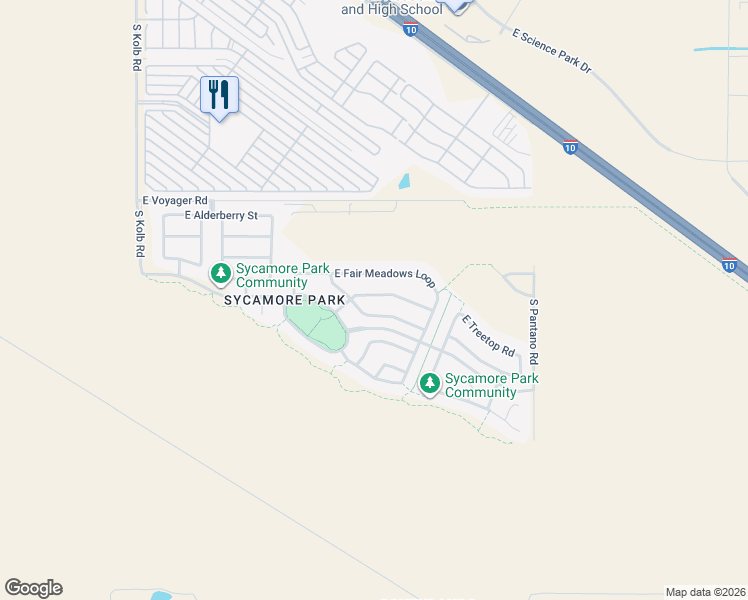 map of restaurants, bars, coffee shops, grocery stores, and more near 7588 East Majestic Palm Lane in Tucson