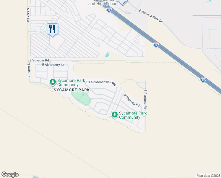 map of restaurants, bars, coffee shops, grocery stores, and more near 7657 East Majestic Palm Lane in Tucson