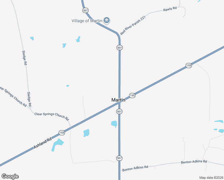 map of restaurants, bars, coffee shops, grocery stores, and more near 3180 Louisiana 507 in Coushatta