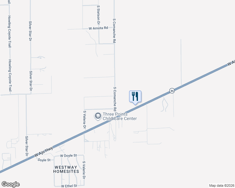 map of restaurants, bars, coffee shops, grocery stores, and more near 8955 South Comanche Road in Tucson