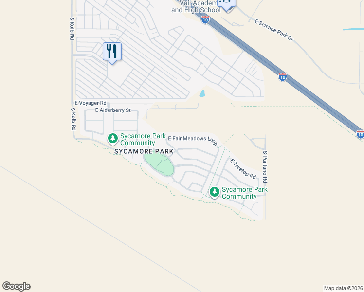 map of restaurants, bars, coffee shops, grocery stores, and more near 7549 East Majestic Palm Lane in Tucson