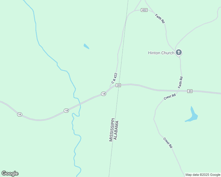 map of restaurants, bars, coffee shops, grocery stores, and more near County Road 20 in Quitman