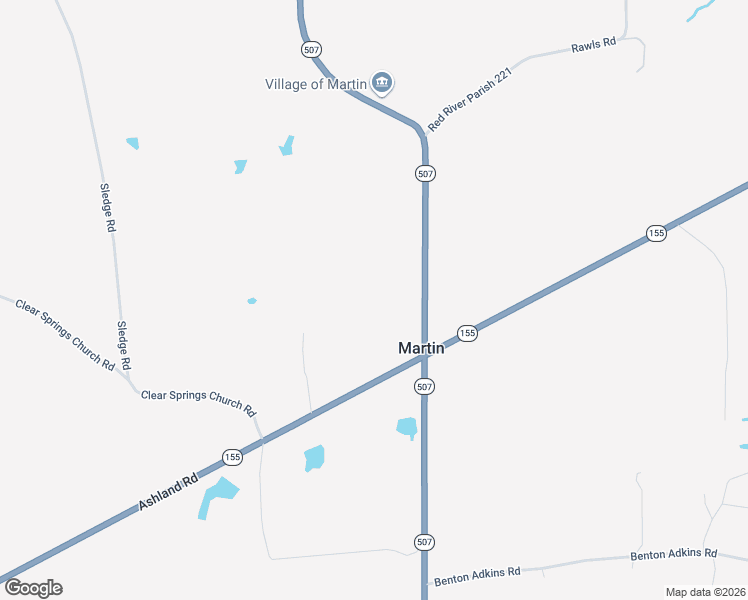 map of restaurants, bars, coffee shops, grocery stores, and more near 3180 Louisiana 507 in Coushatta