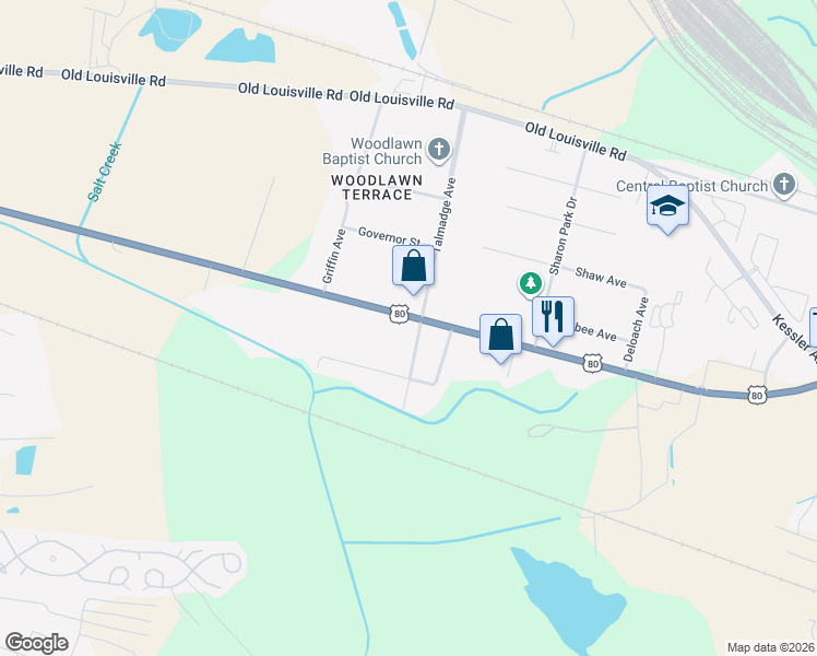 map of restaurants, bars, coffee shops, grocery stores, and more near 722 Talmadge Avenue in Garden City