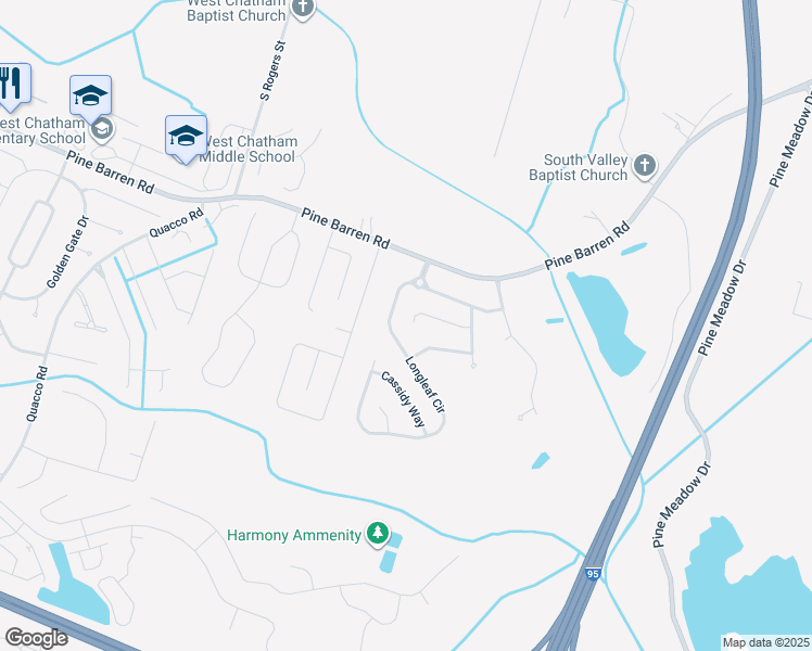 map of restaurants, bars, coffee shops, grocery stores, and more near 24 Chamois Court in Pooler