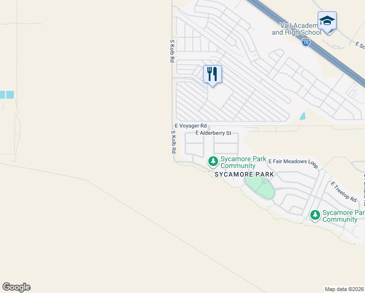 map of restaurants, bars, coffee shops, grocery stores, and more near 8986 South Beechnut Lane in Tucson
