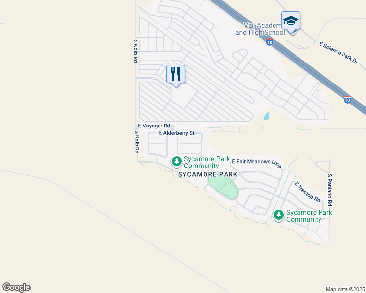 map of restaurants, bars, coffee shops, grocery stores, and more near 7310 East Laughing Tree Lane in Tucson