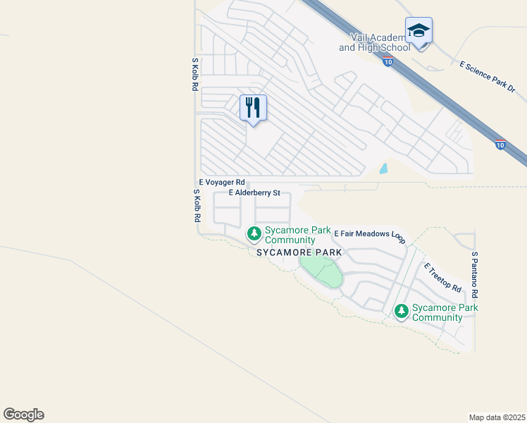 map of restaurants, bars, coffee shops, grocery stores, and more near 7310 East Laughing Tree Lane in Tucson