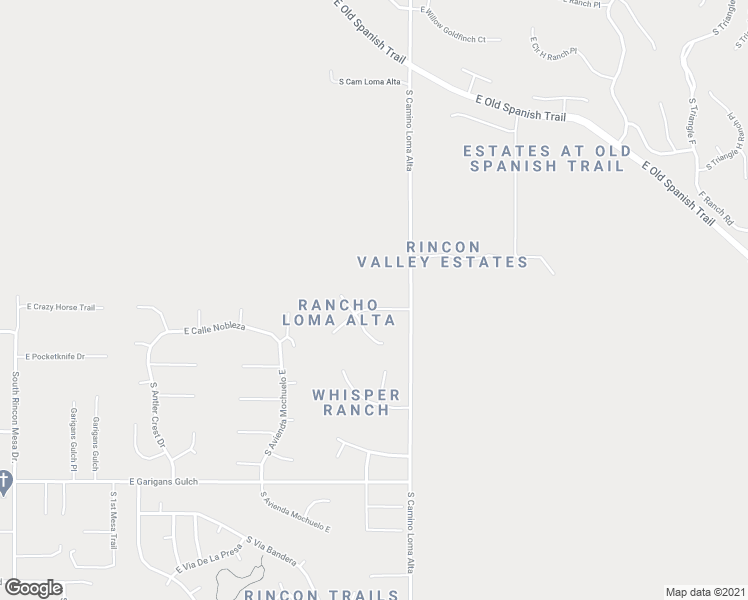 map of restaurants, bars, coffee shops, grocery stores, and more near 14223 East Placita Rancho Loma Alta in Vail