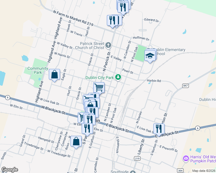 map of restaurants, bars, coffee shops, grocery stores, and more near 360 North Grafton Street in Dublin