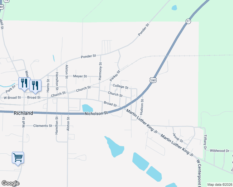 map of restaurants, bars, coffee shops, grocery stores, and more near 48 Bush Street in Richland