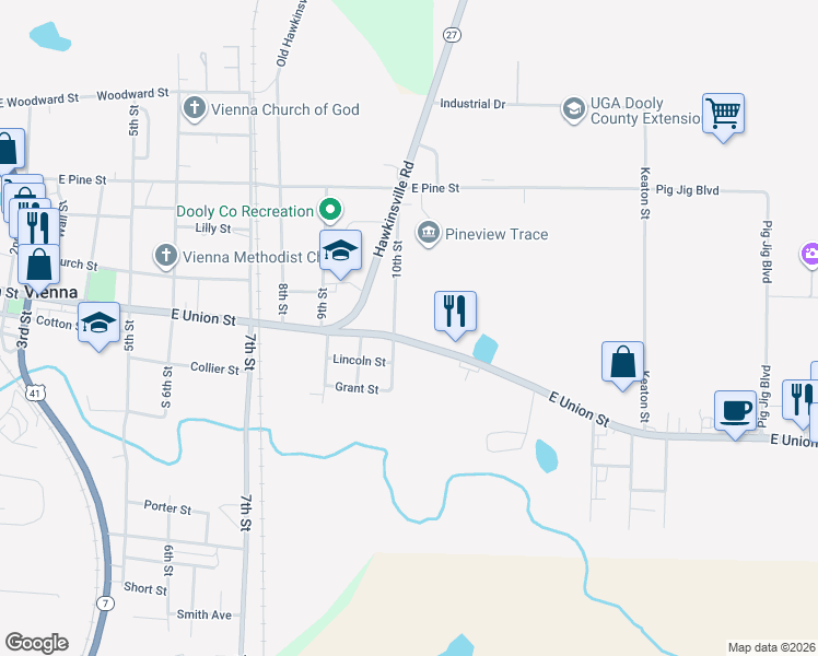 map of restaurants, bars, coffee shops, grocery stores, and more near 915 East Union Street in Vienna