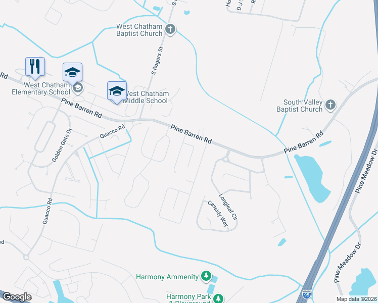 map of restaurants, bars, coffee shops, grocery stores, and more near 105 Timberland Gap Road in Pooler