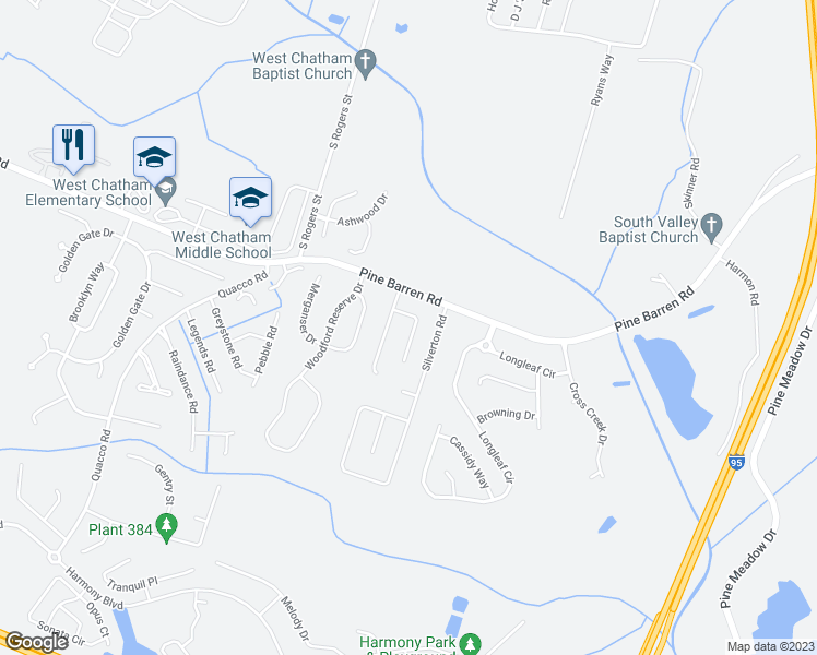 map of restaurants, bars, coffee shops, grocery stores, and more near 7 Stoney Hill Road in Pooler