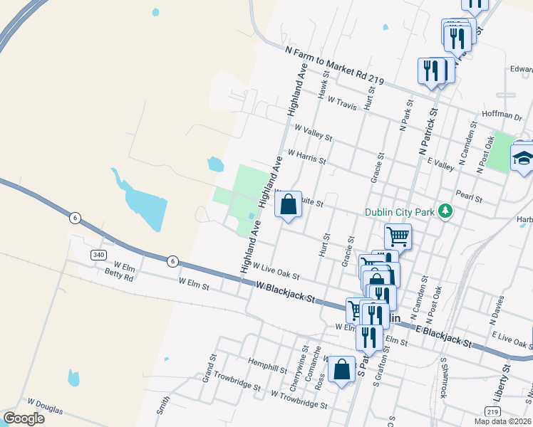 map of restaurants, bars, coffee shops, grocery stores, and more near 243 Highland Avenue in Dublin